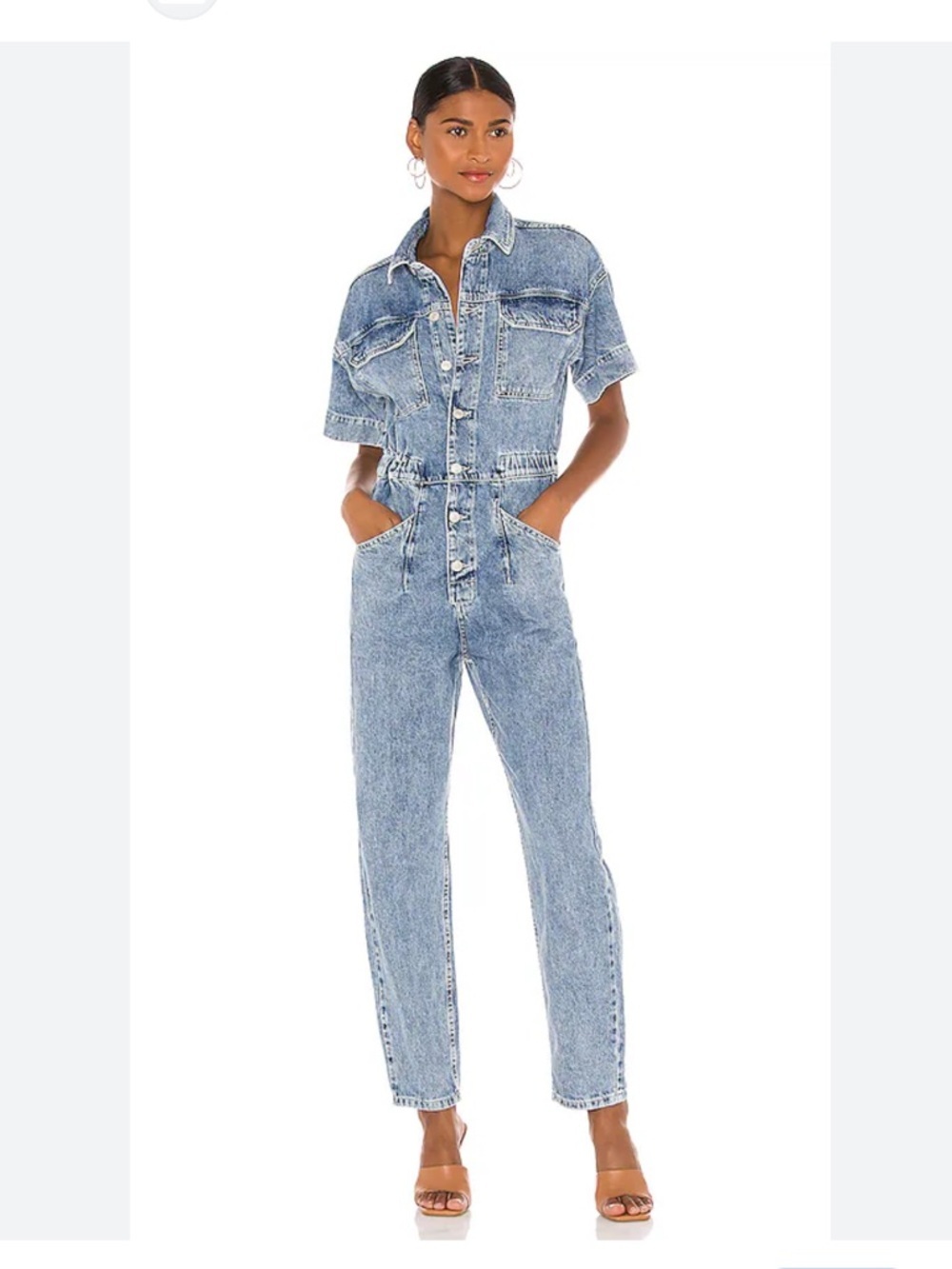 Free People Blue Denim Marci Jumpsuit REVOLVE